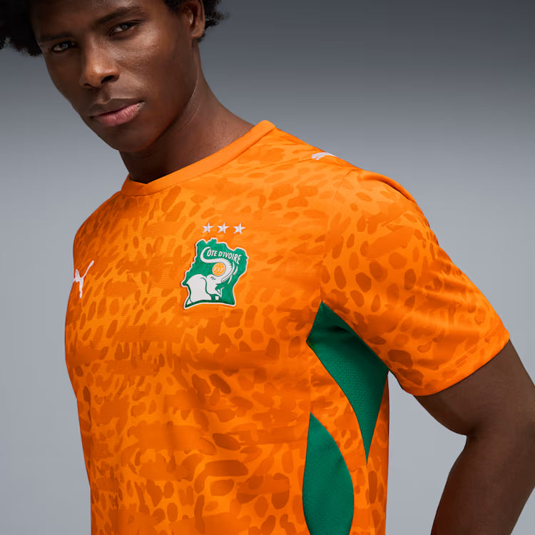 Côte d'Ivoire National Team FIFA Puma Men's Orange 2026 Home Replica Jersey