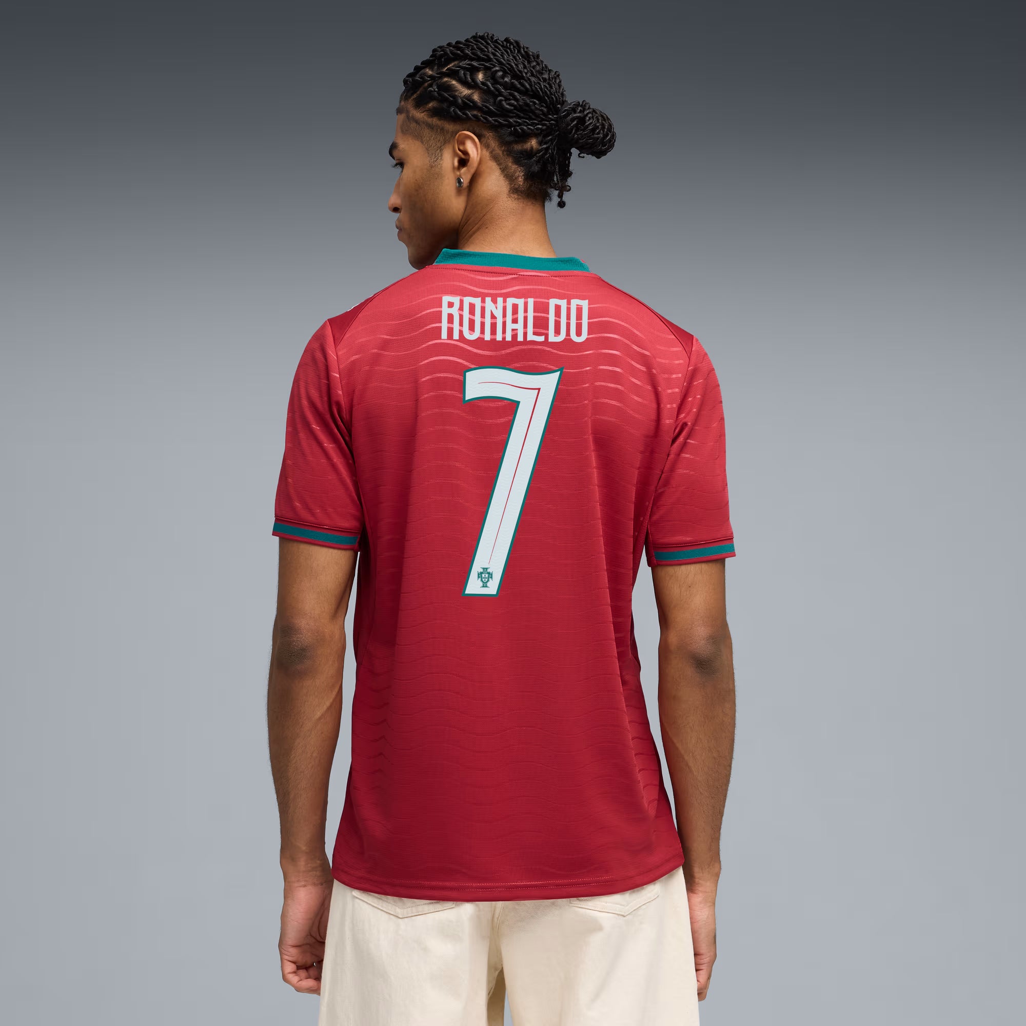 Maillot réplique rouge 2026/27 de l'équipe nationale du Portugal de Cristiano Ronaldo, FIFA Puma.