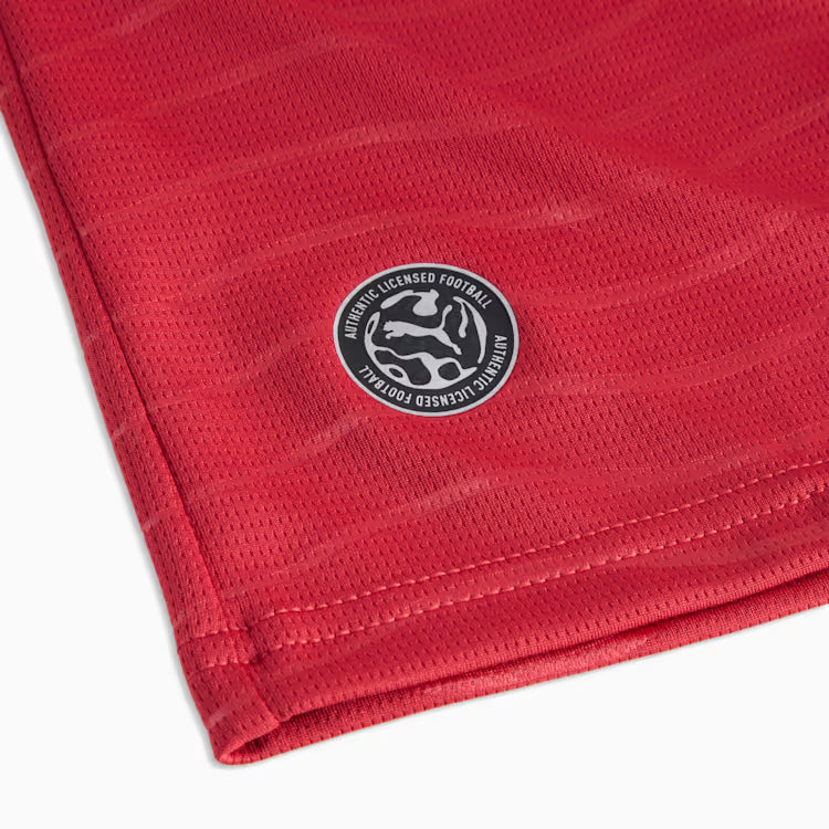 Maillot réplique rouge à manches longues de l'équipe nationale du Portugal de Cristiano Ronaldo, FIFA Puma, saison 2026/27.