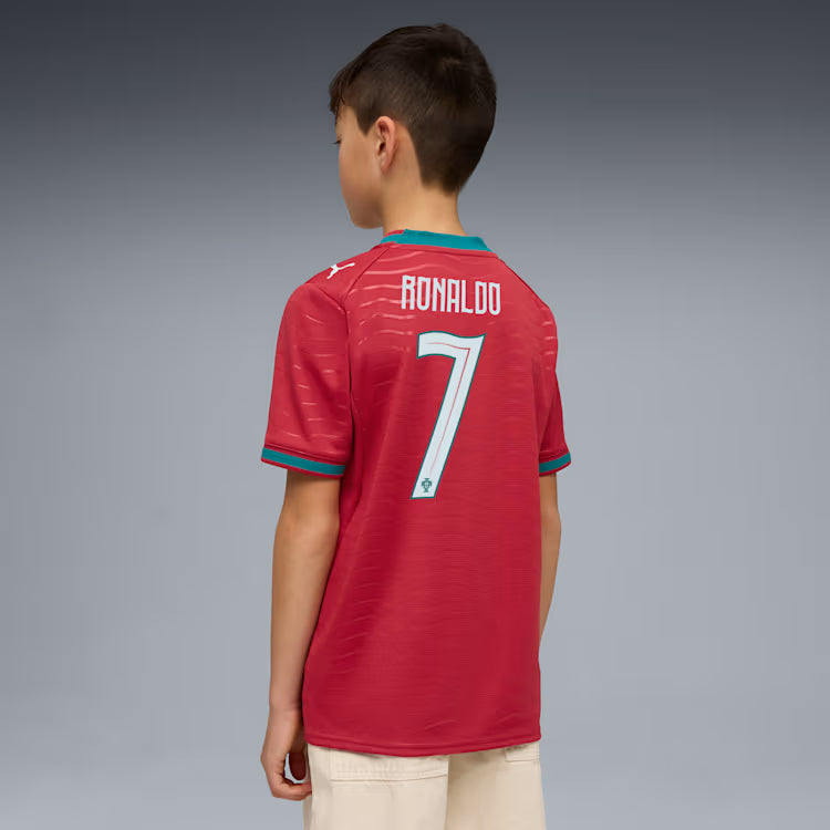 Maillot réplique rouge Cristiano Ronaldo, équipe nationale du Portugal, FIFA Puma Youth 2026/27