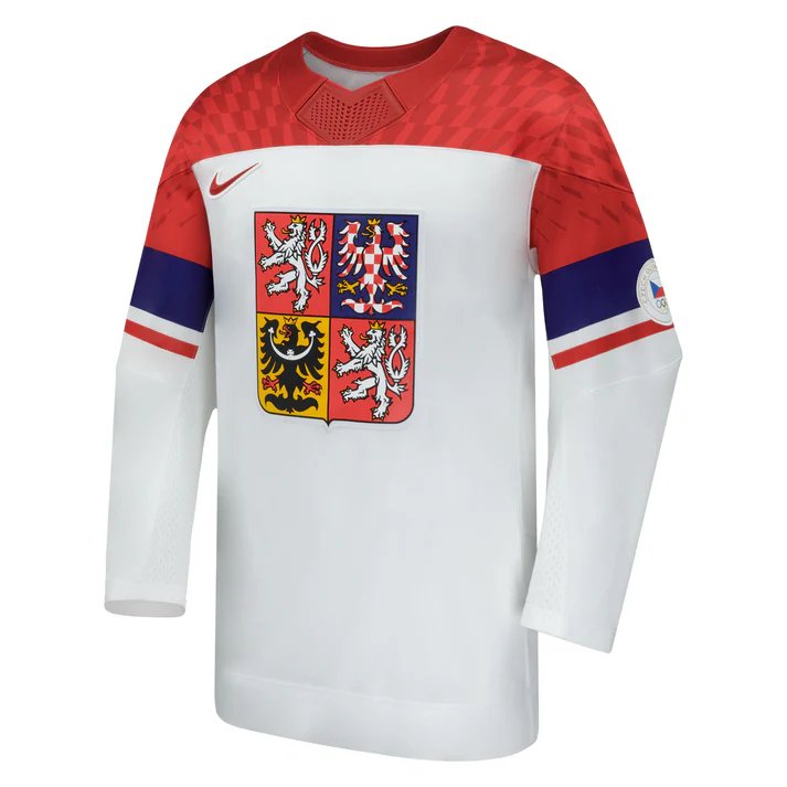 Czech Republic IIHF Nike Men's White 2026 Replica Jersey