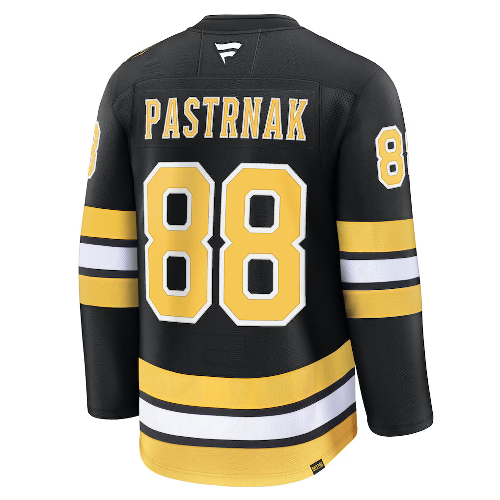 David Pastrnak Boston Bruins NHL Fanatics Branded Men's Black Centennial Premium Jersey