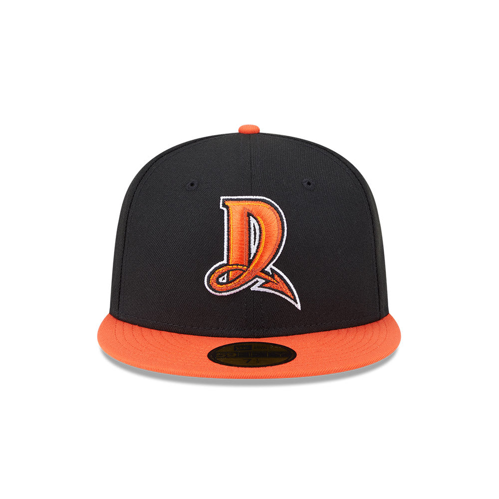 Dayton Dragons MiLB New Era Men's Black/Orange 59Fifty Alternate Authentic Collection Fitted Hat