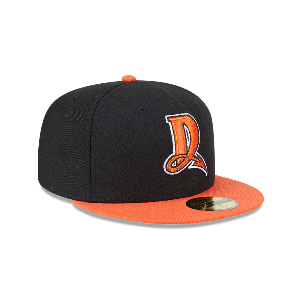 Dayton Dragons MiLB New Era Men's Black/Orange 59Fifty Alternate Authentic Collection Fitted Hat