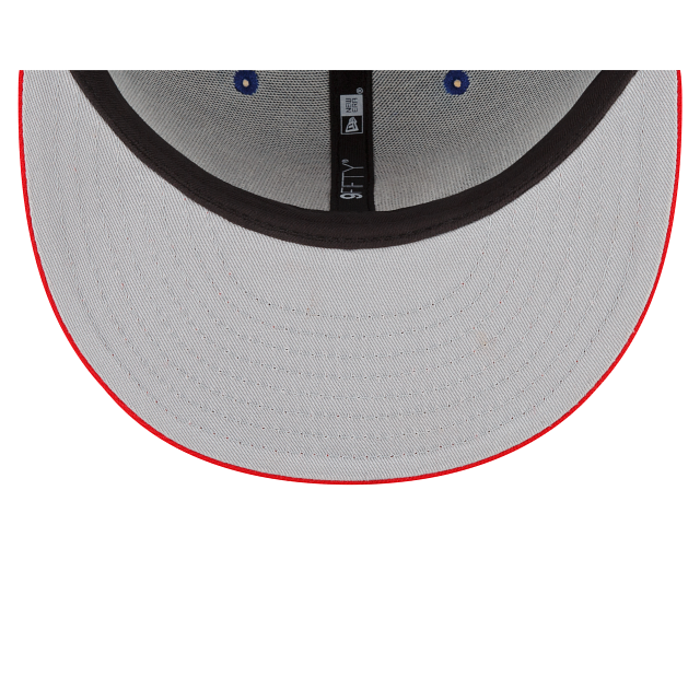 Detroit Pistons NBA New Era pour hommes bleu royal/rouge 9Fifty Two Tone Snapback