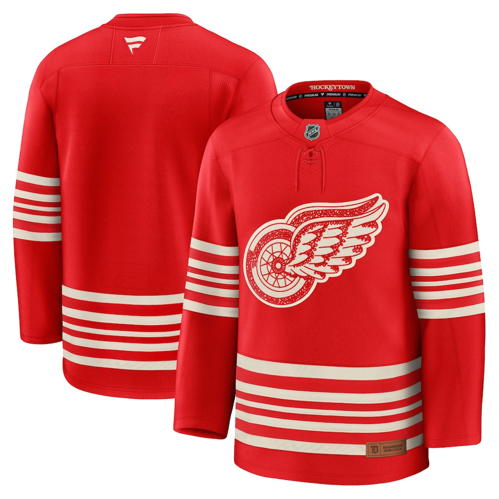 Detroit Red Wings NHL Fanatics Branded Men's Red Centennial Premium Jersey