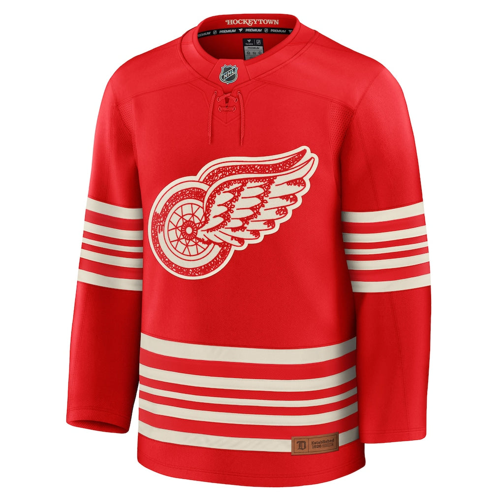 Detroit Red Wings NHL Fanatics Branded Men's Red Centennial Premium Jersey