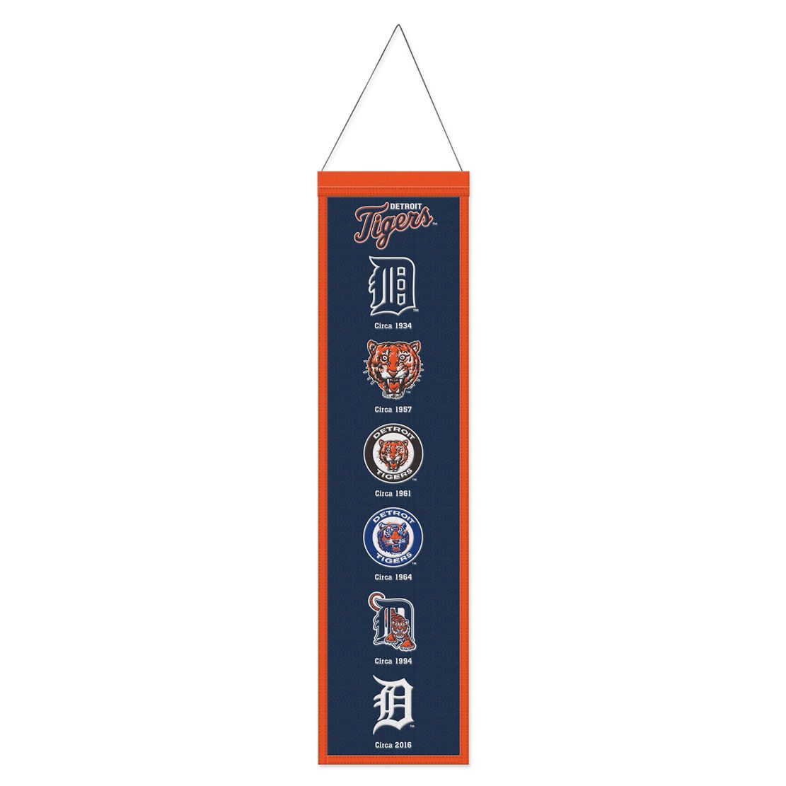 Bannière en laine avec logo MLB WinCraft des Detroit Tigers 8"x32"