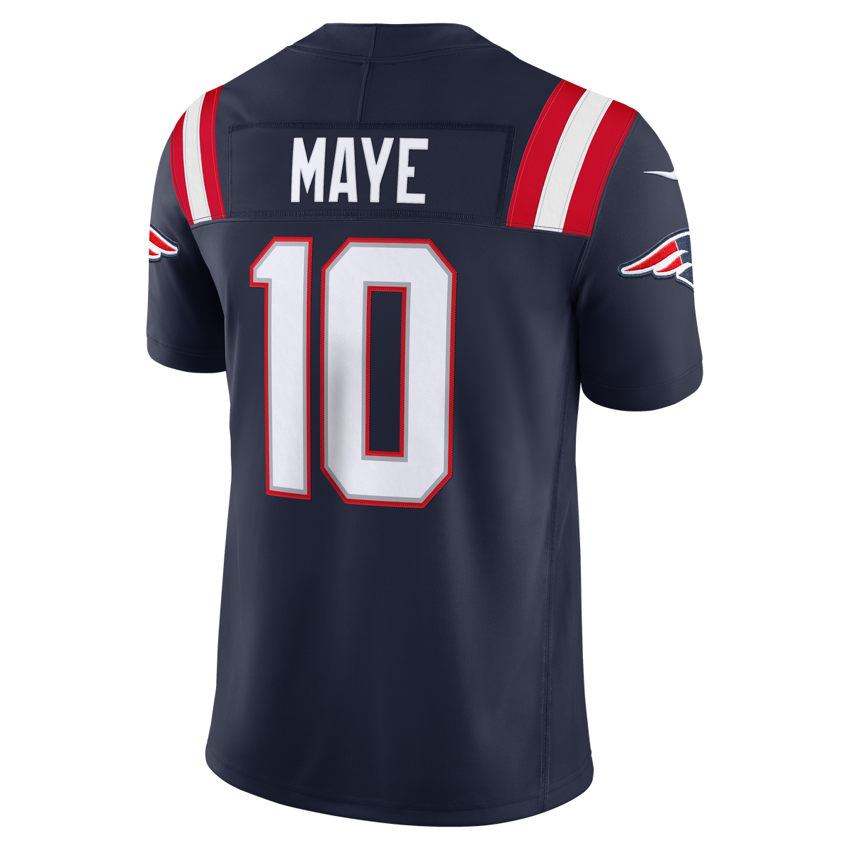 Drake Maye New England Patriots NFL Nike Men's Navy Vapor F.U.S.E. Limited Player Sewn Jersey