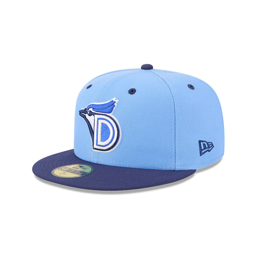 Casquette ajustée New Era 59Fifty Authentic Collection bleu clair/bleu marine pour homme des Blue Jays de Dunedin (MiLB)
