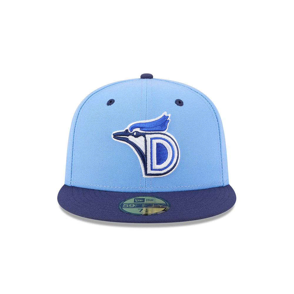 Casquette ajustée New Era 59Fifty Authentic Collection bleu clair/bleu marine pour homme des Blue Jays de Dunedin (MiLB)