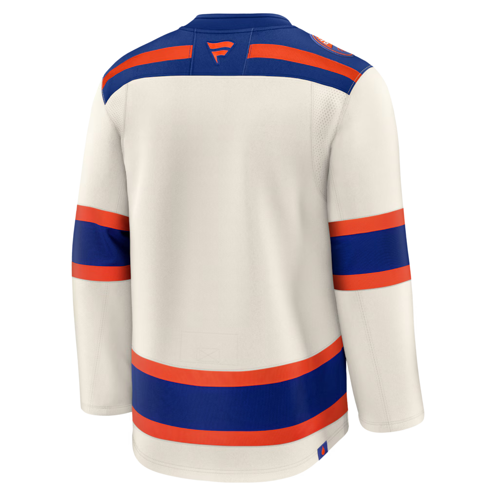 Edmonton Oilers NHL Fanatics Branded Men's Beige Alternate Premium Jersey
