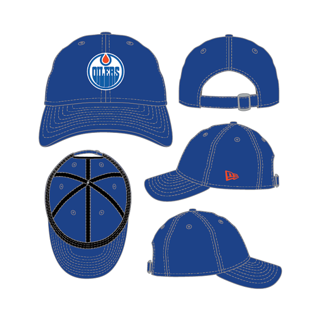 Casquette ajustable classique Royal 9Twenty Core des Oilers d'Edmonton de la LNH pour homme de New Era