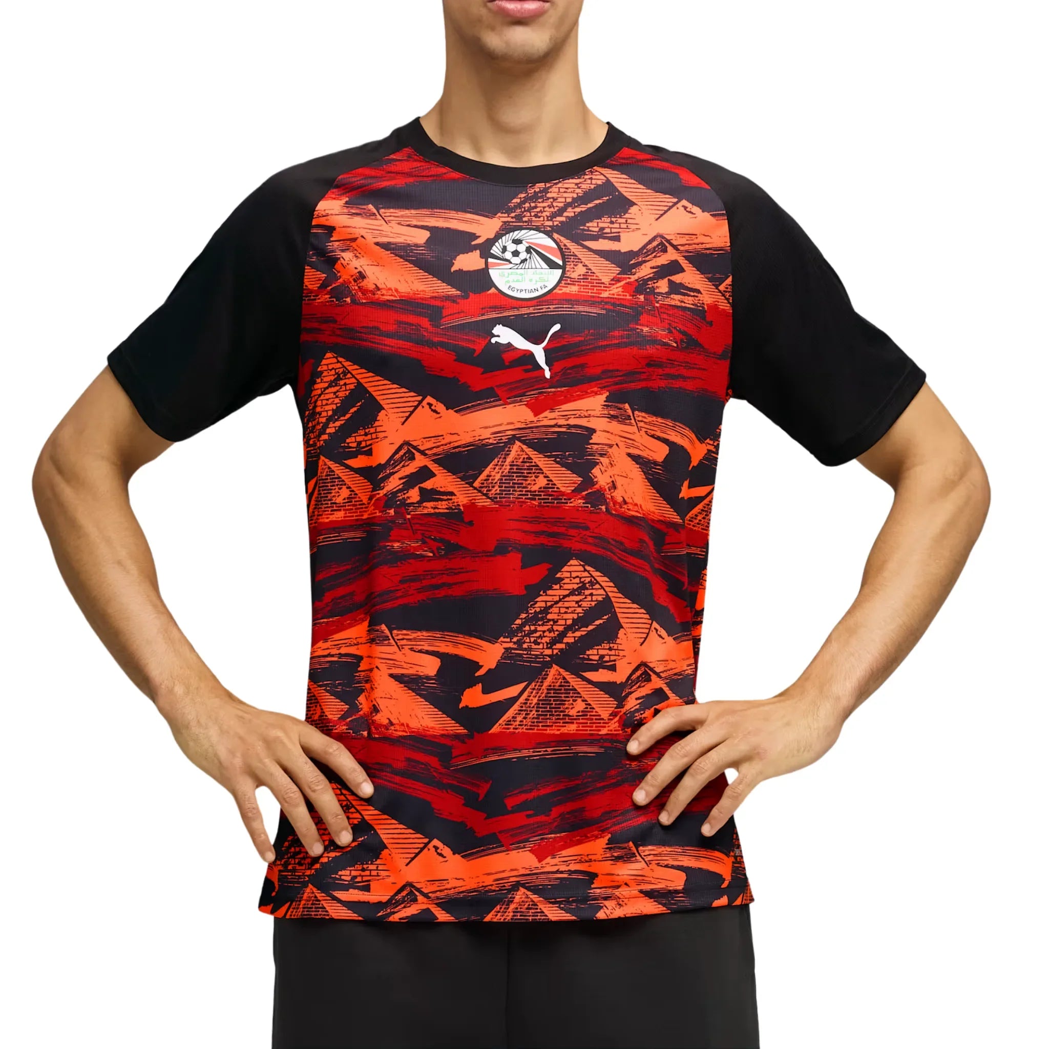 Egypt National Team FIFA Puma Men's Black/Red 2026 Pre-Match Jersey