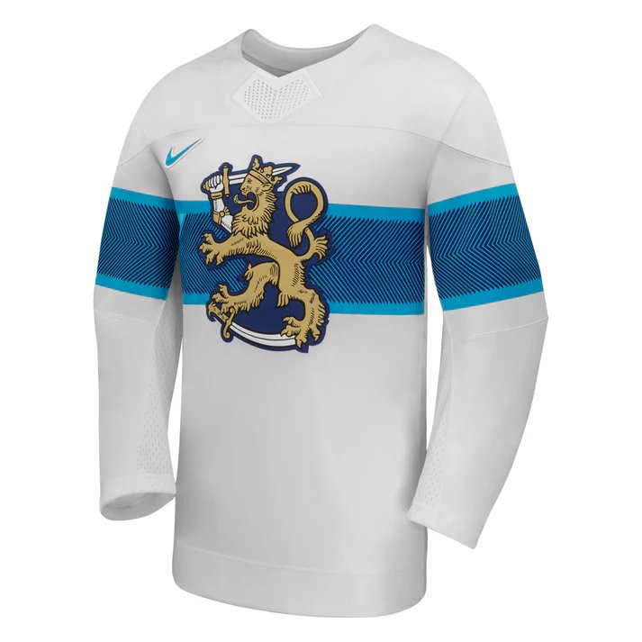 Finland Hockey IIHF Nike Men's White 2026 Replica Jersey