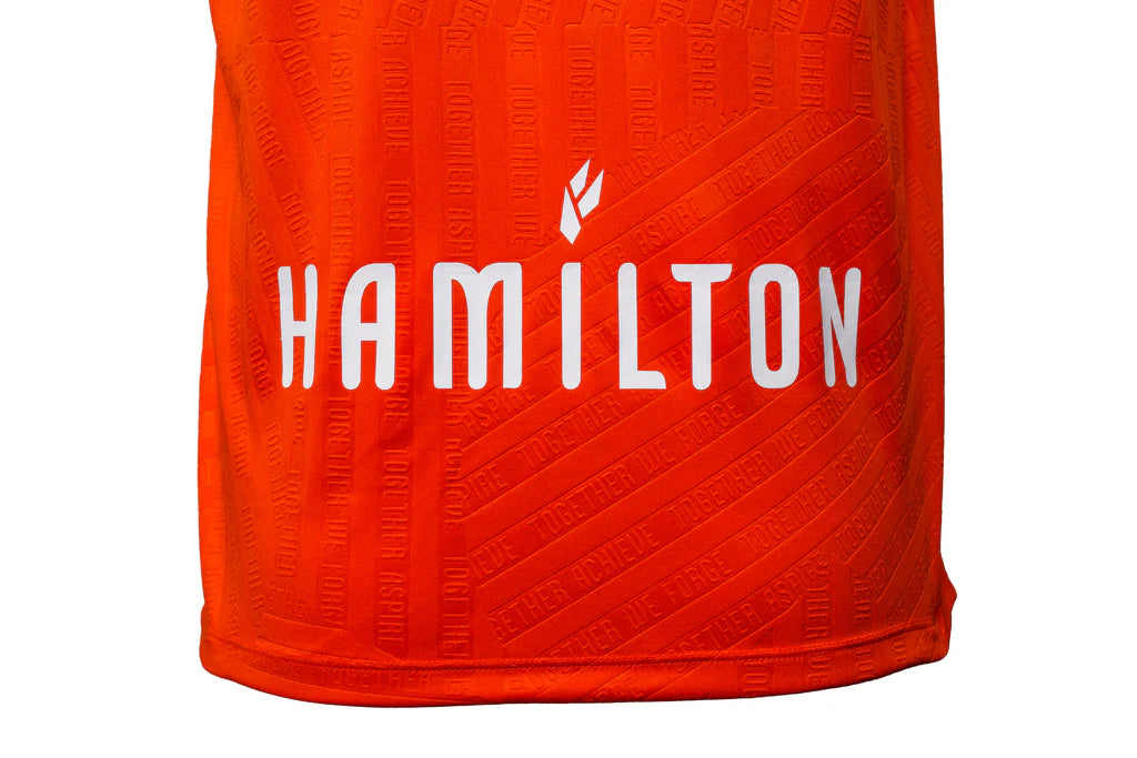 Maillot de match principal orange Forge FC CPL Macron pour homme 2025/26