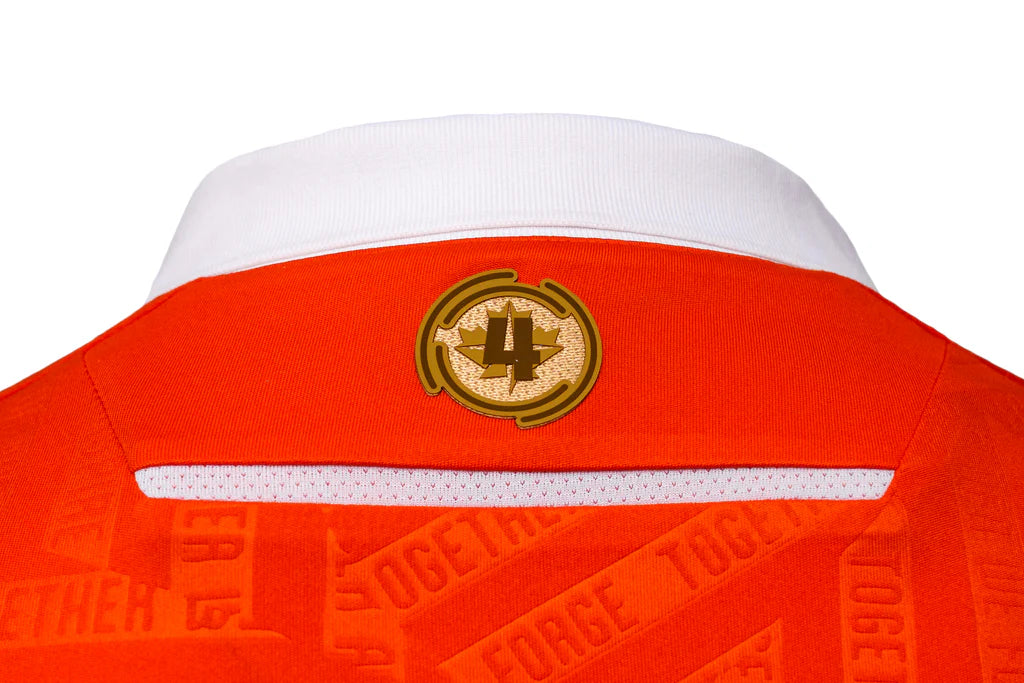 Maillot de match principal orange Forge FC CPL Macron pour homme 2025/26