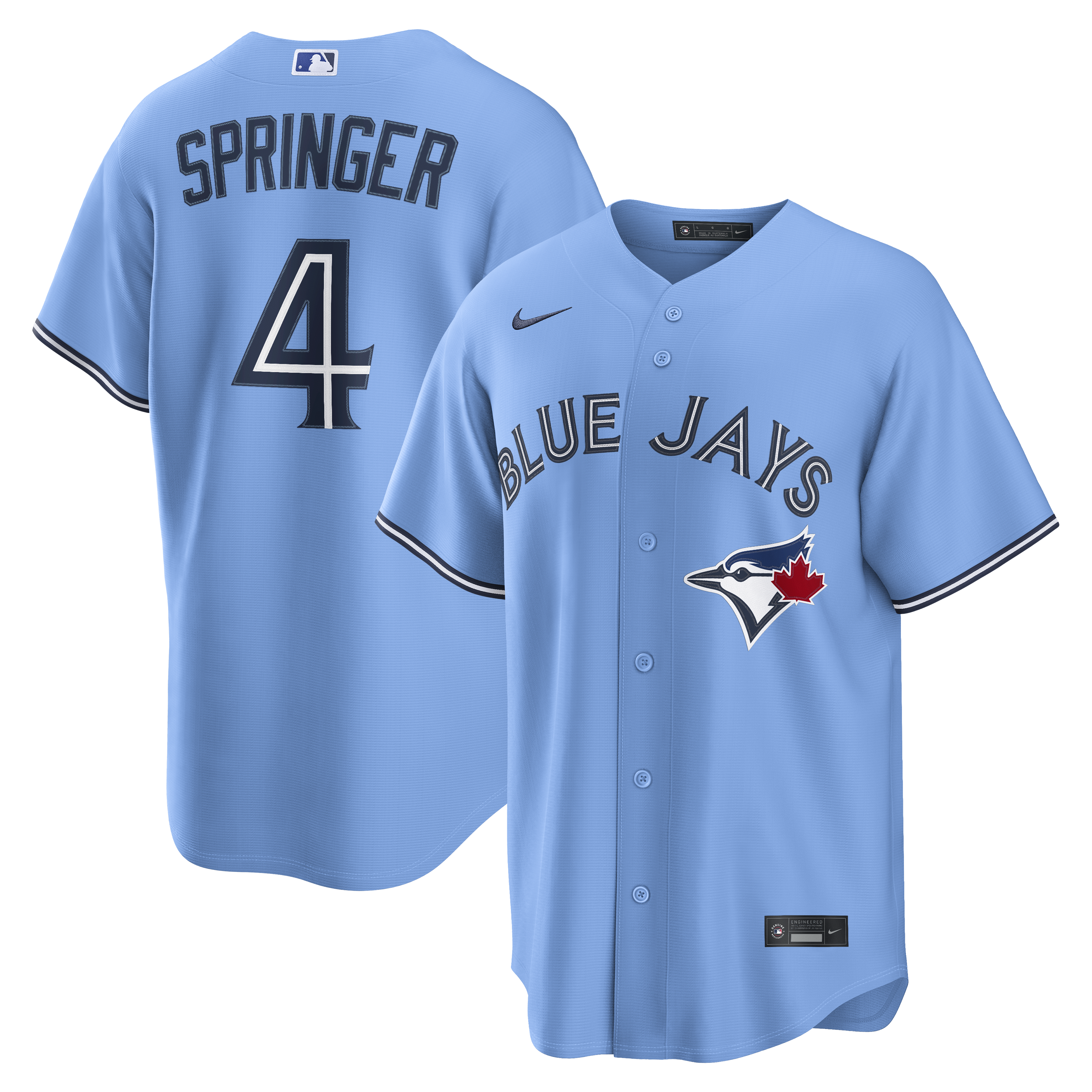 George Springer Toronto Blue Jays MLB Nike Men's Powder Blue Replica Jersey