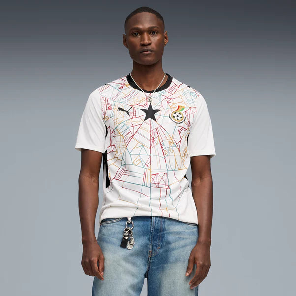Maillot Domicile Réplique Homme Ghana Équipe Nationale FIFA Puma Blanc 2026