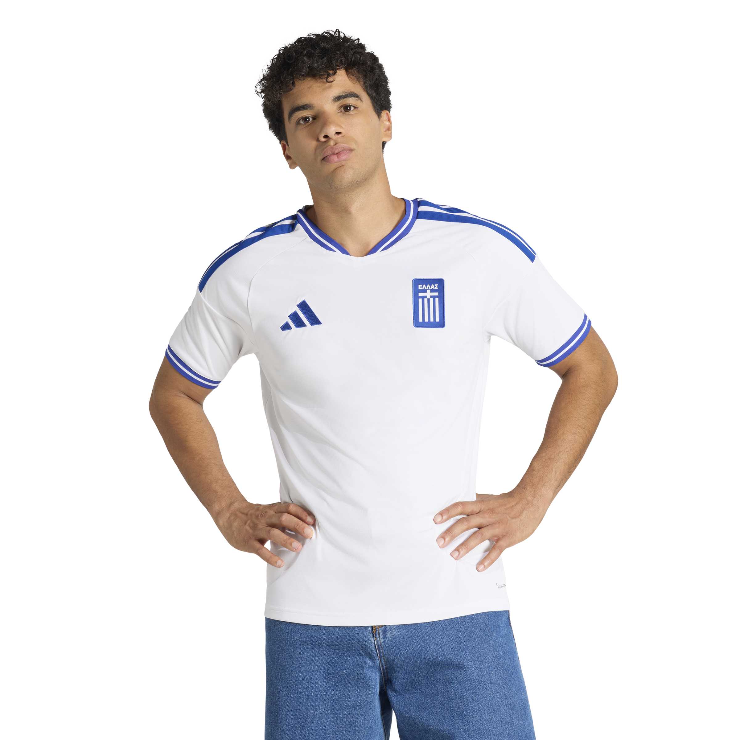 Maillot domicile réplique blanc Adidas FIFA 2026 pour homme de l'équipe nationale de Grèce