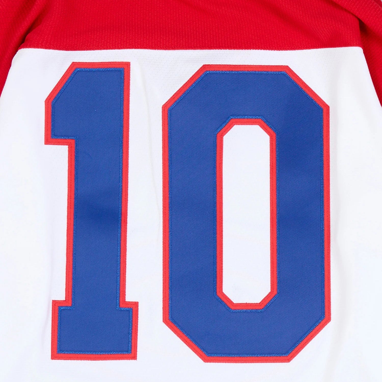 Maillot authentique Mitchell & Ness blanc 1971 des Canadiens de Montréal de la LNH pour homme de Guy Lafleur