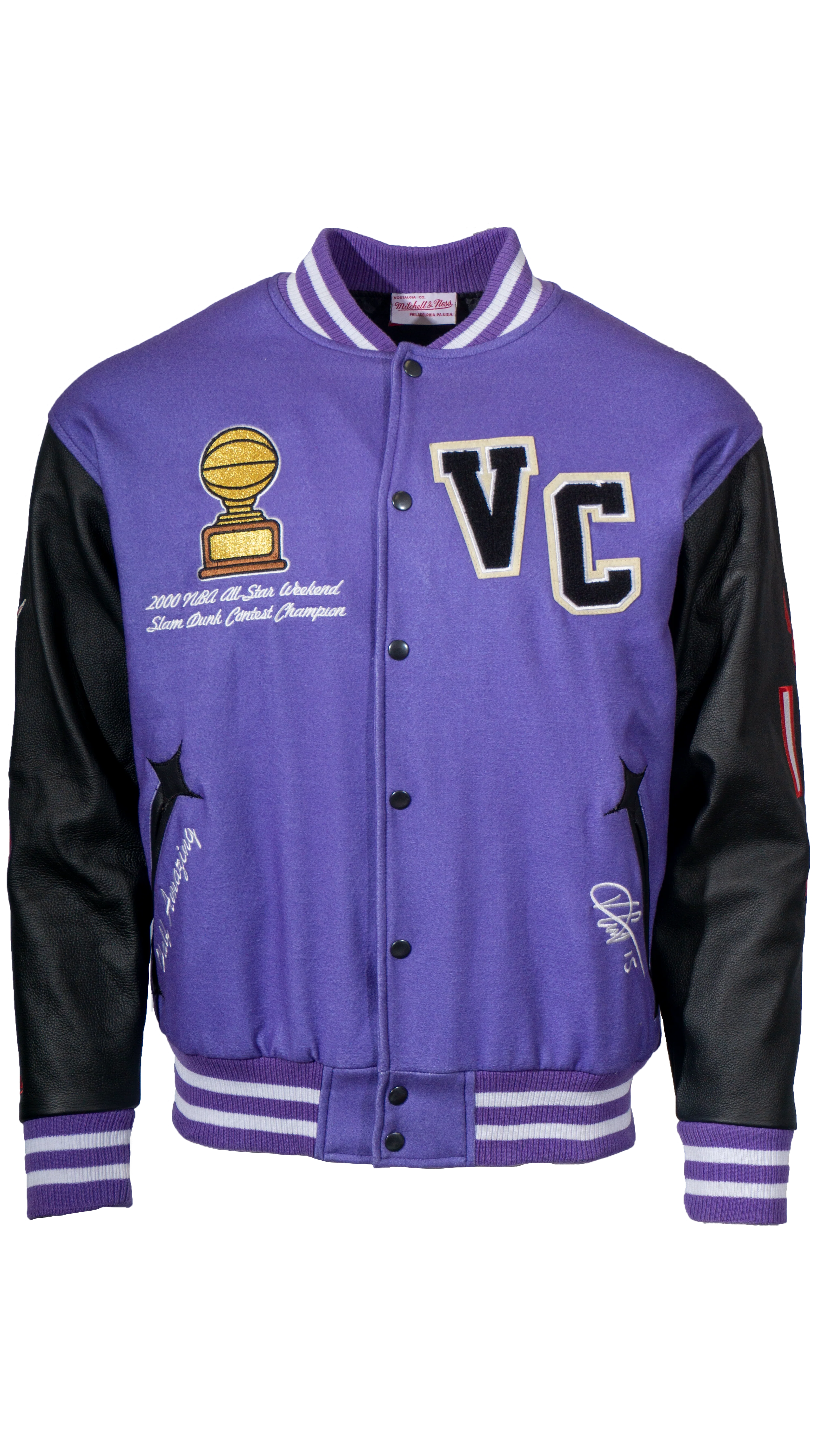 Vince Carter Toronto Raptors NBA Mitchell & Ness Men’s Purple Black Varsity Jacket