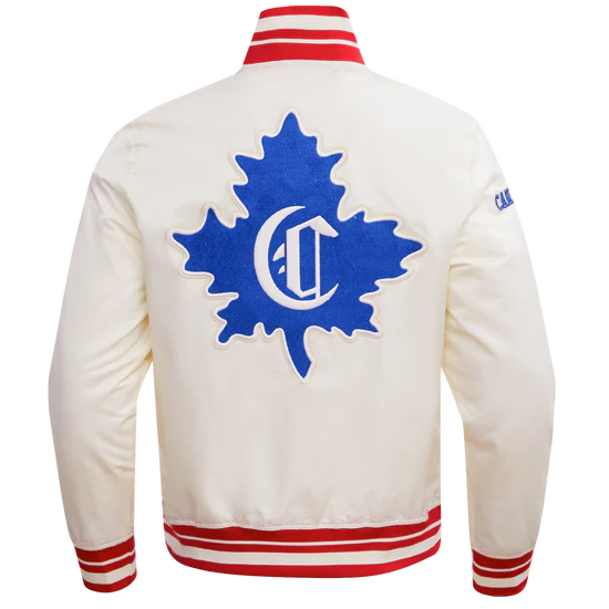 Montreal Canadiens NHL Pro Standard Men's Beige Retro Classic Rib Satin Jacket