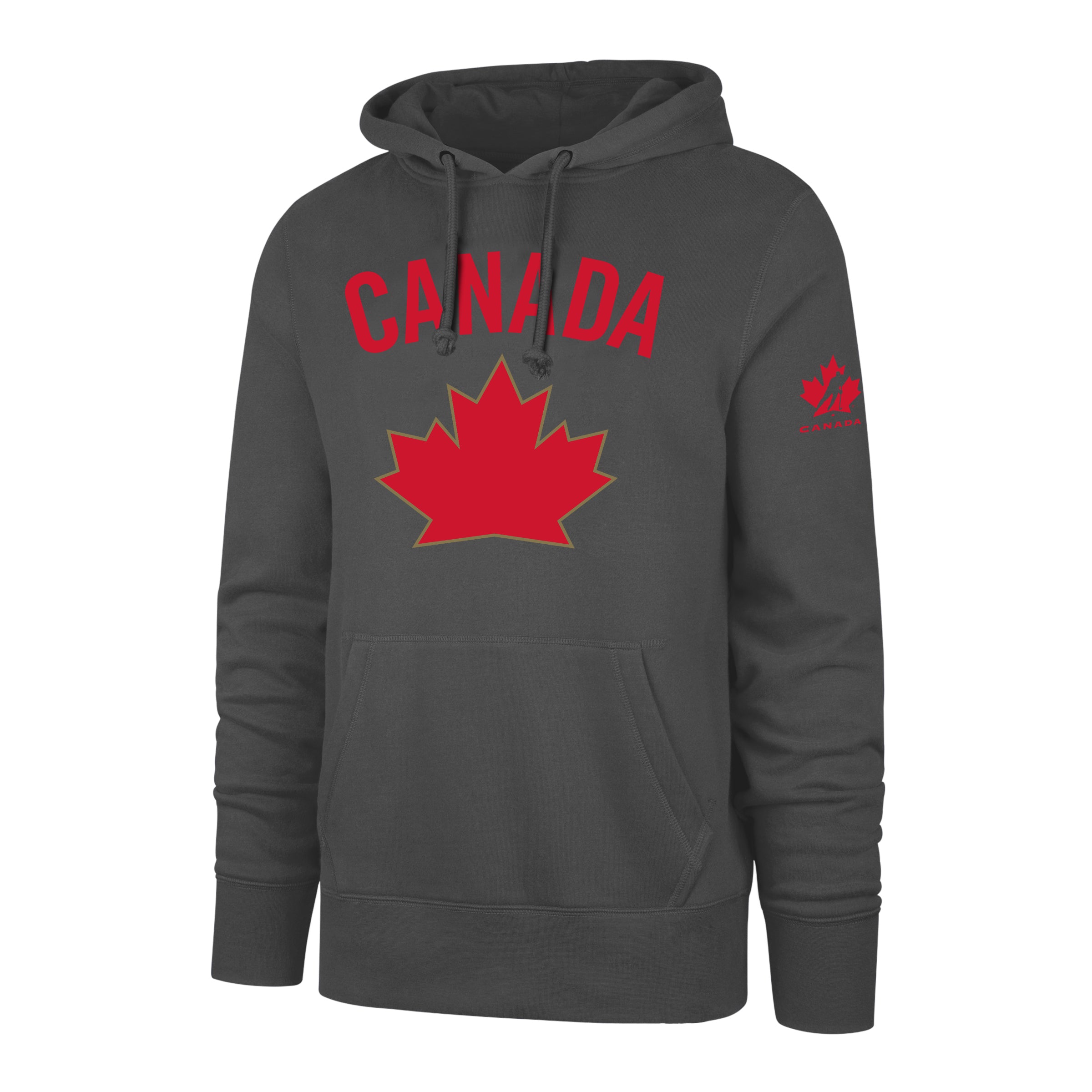 Hockey Canada IIHF 47 Brand Men's Athletic Charcoal Imprint Hoodie