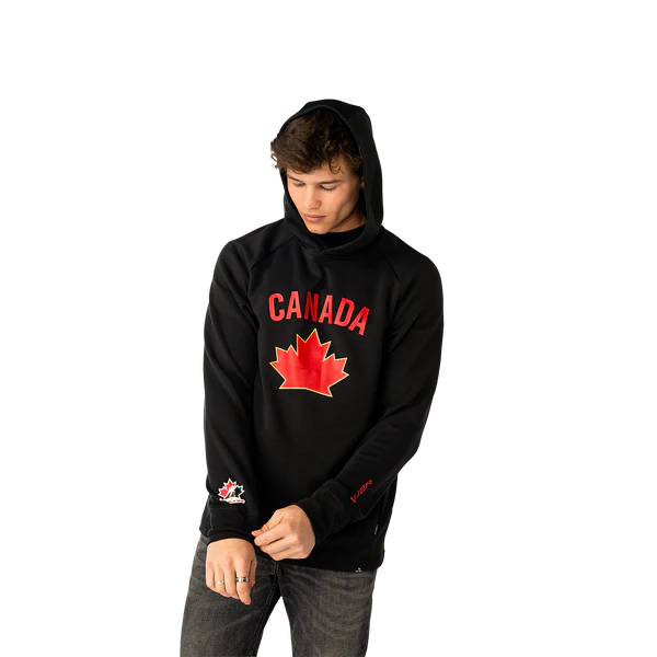 Hockey Canada IIHF Bauer Men's Black Premium Pullover Hoodie