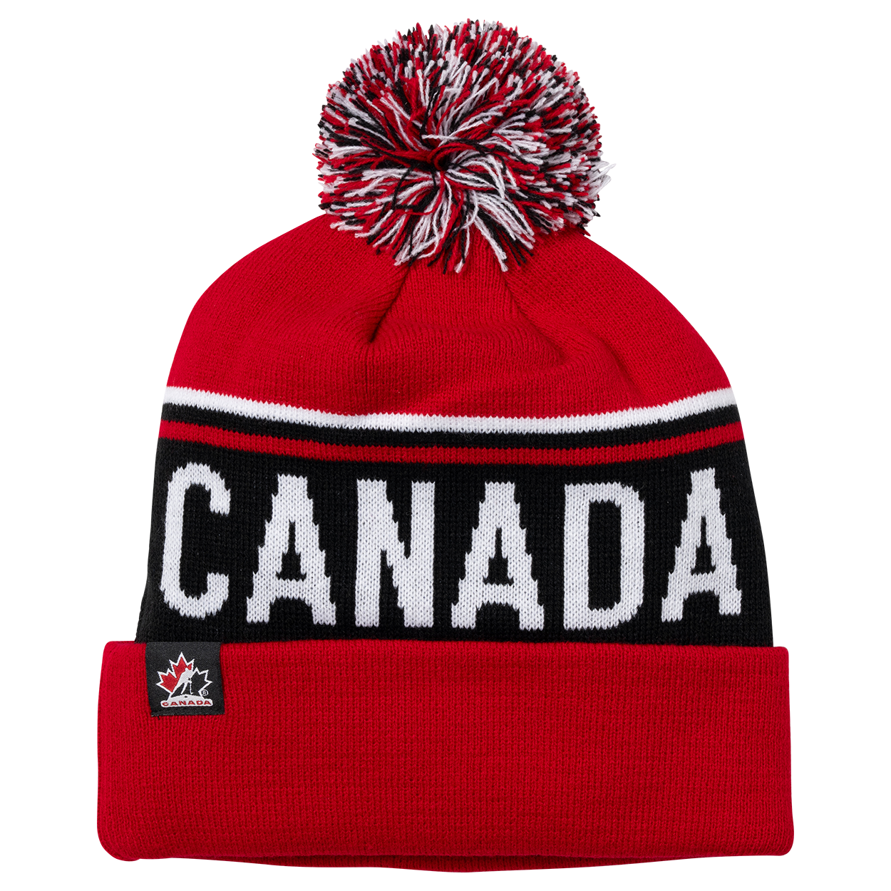Maillot à poignets rouges à pompons Bauer pour homme, Hockey Canada IIHF