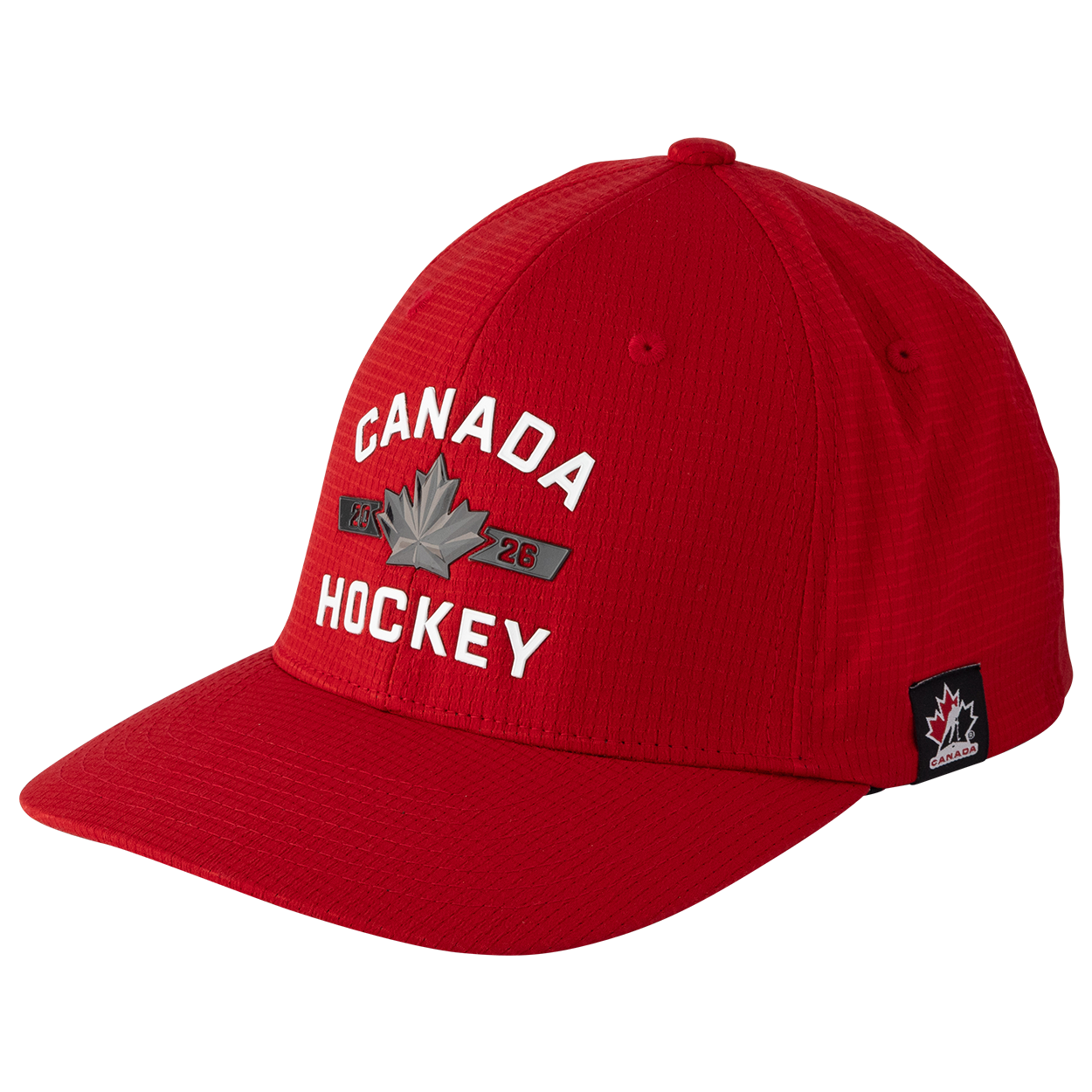 Casquette rouge extensible Elastafit Bauer pour homme de Hockey Canada IIHF