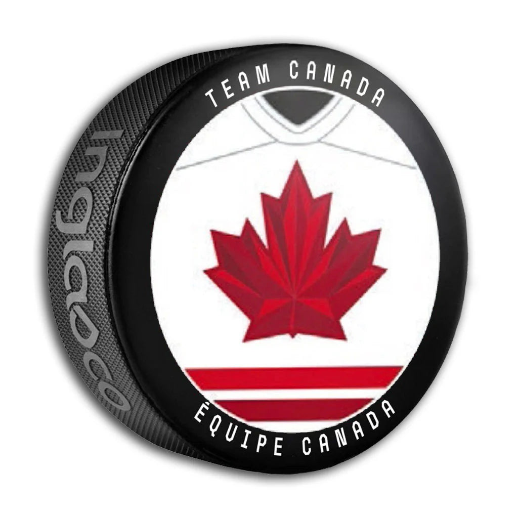 Rondelle de hockey domicile de l'IIHF Inglasco pour les Jeux olympiques d'hiver de 2026 de Hockey Canada