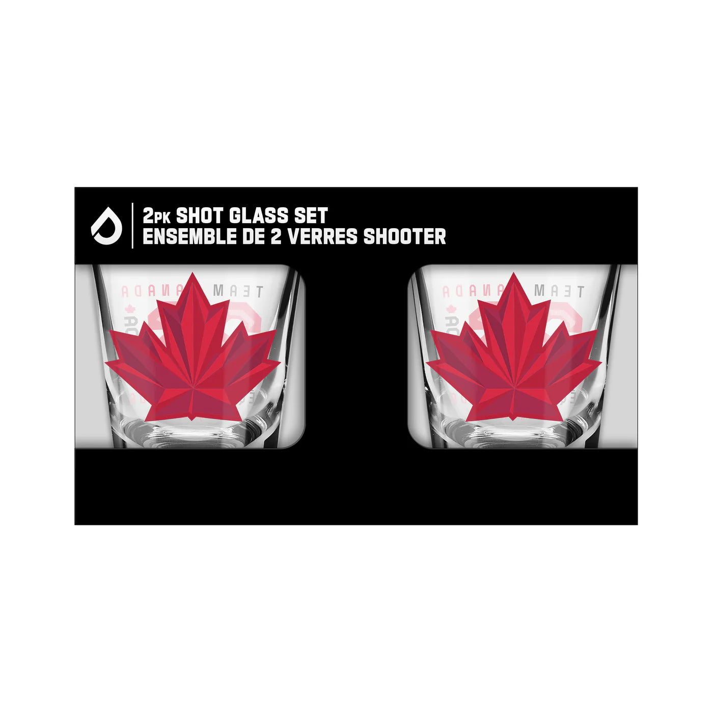 Coffret de verres à liqueur de 57 ml (2 oz) Hockey Canada IIHF Inglasco Jeux olympiques d'hiver 2026