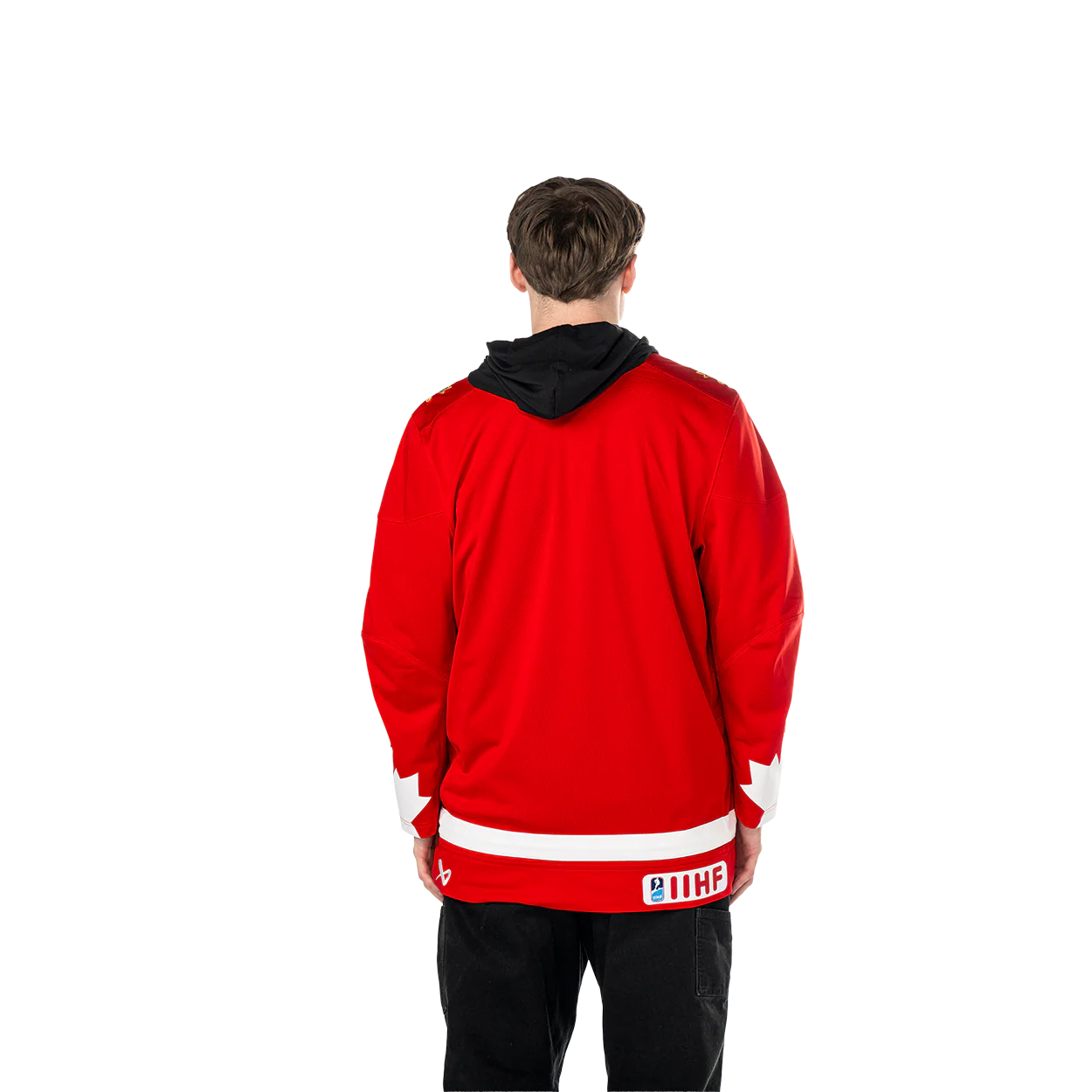 Hockey Canada IIHF Bauer Men's Red One Leaf Replica Jersey
