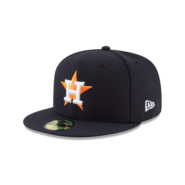 Casquette ajustée sur le terrain des Houston Astros MLB New Era pour hommes, bleu marine 59Fifty Authentic Collection