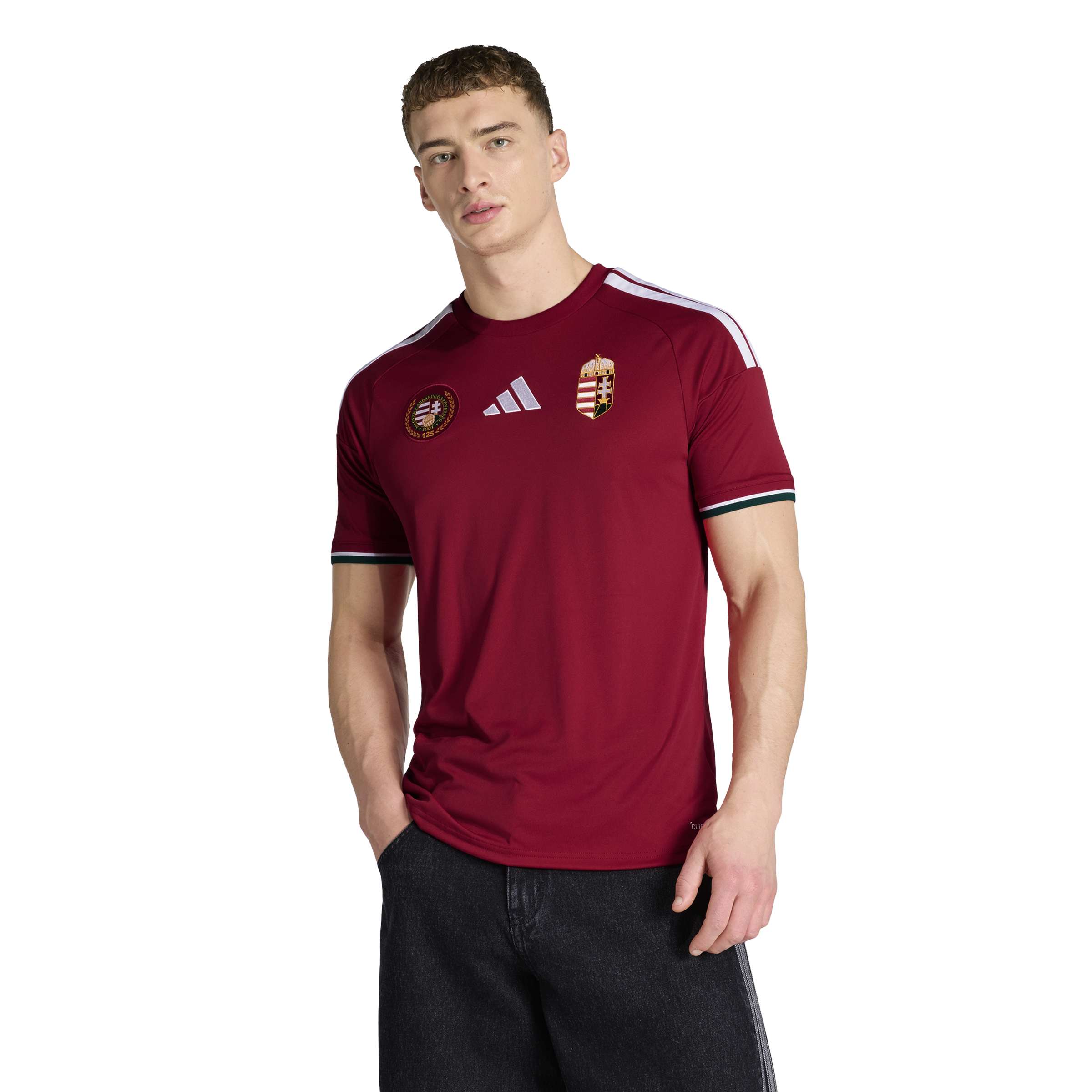 Maillot Domicile Réplique Homme Hongrie Équipe Nationale FIFA Adidas Rouge 2026