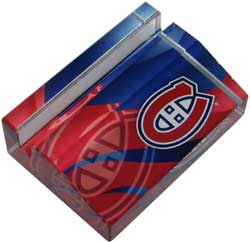 Porte-cartes de visite des Canadiens de Montréal de la LNH, objets de collection en cristal