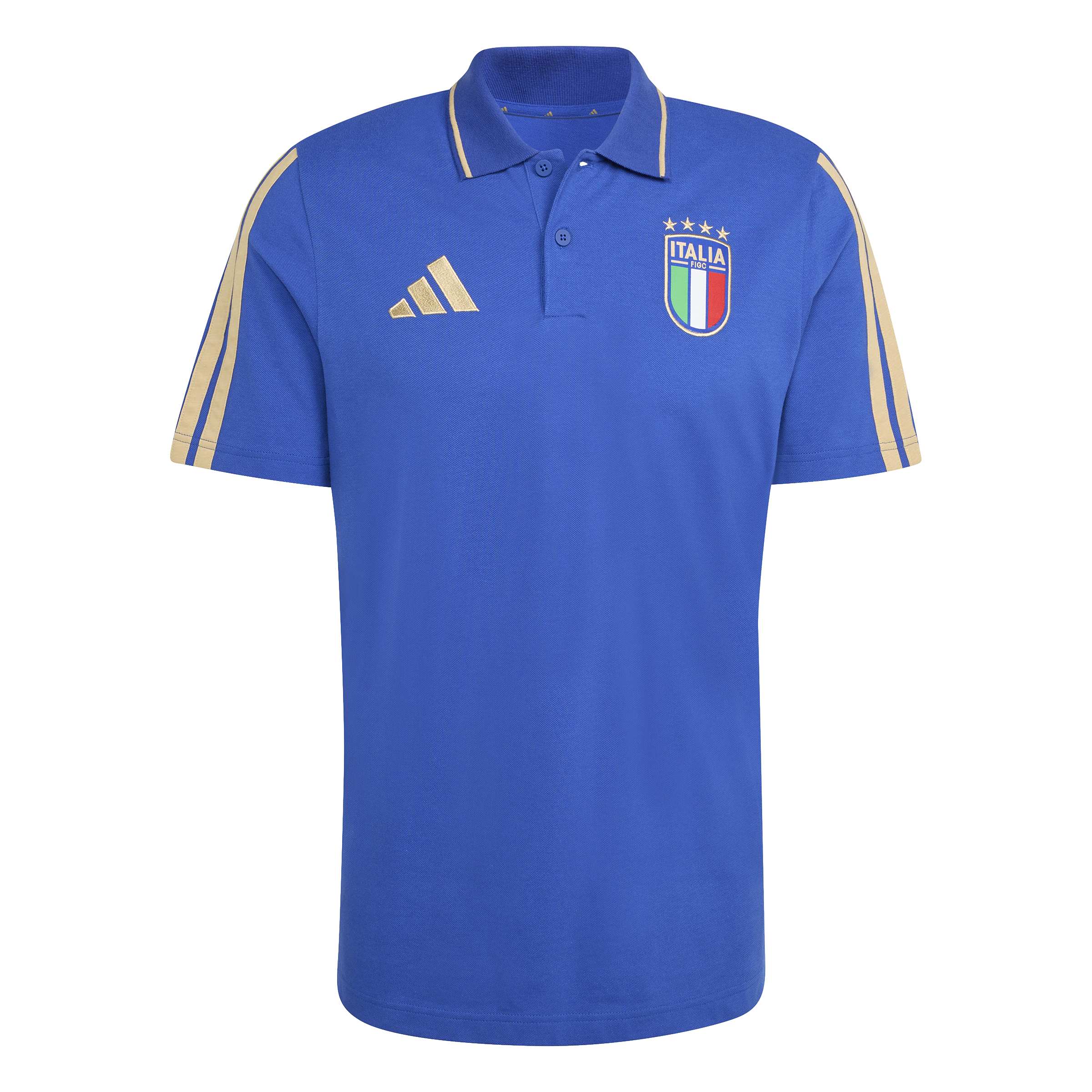 Italy National Team FIFA Adidas Men's Blue DNA Polo T-Shirt