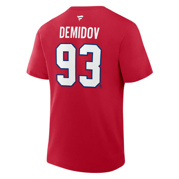 Ivan Demidov Montreal Canadiens NHL Fanatics Branded Men's Red Authentic T-Shirt