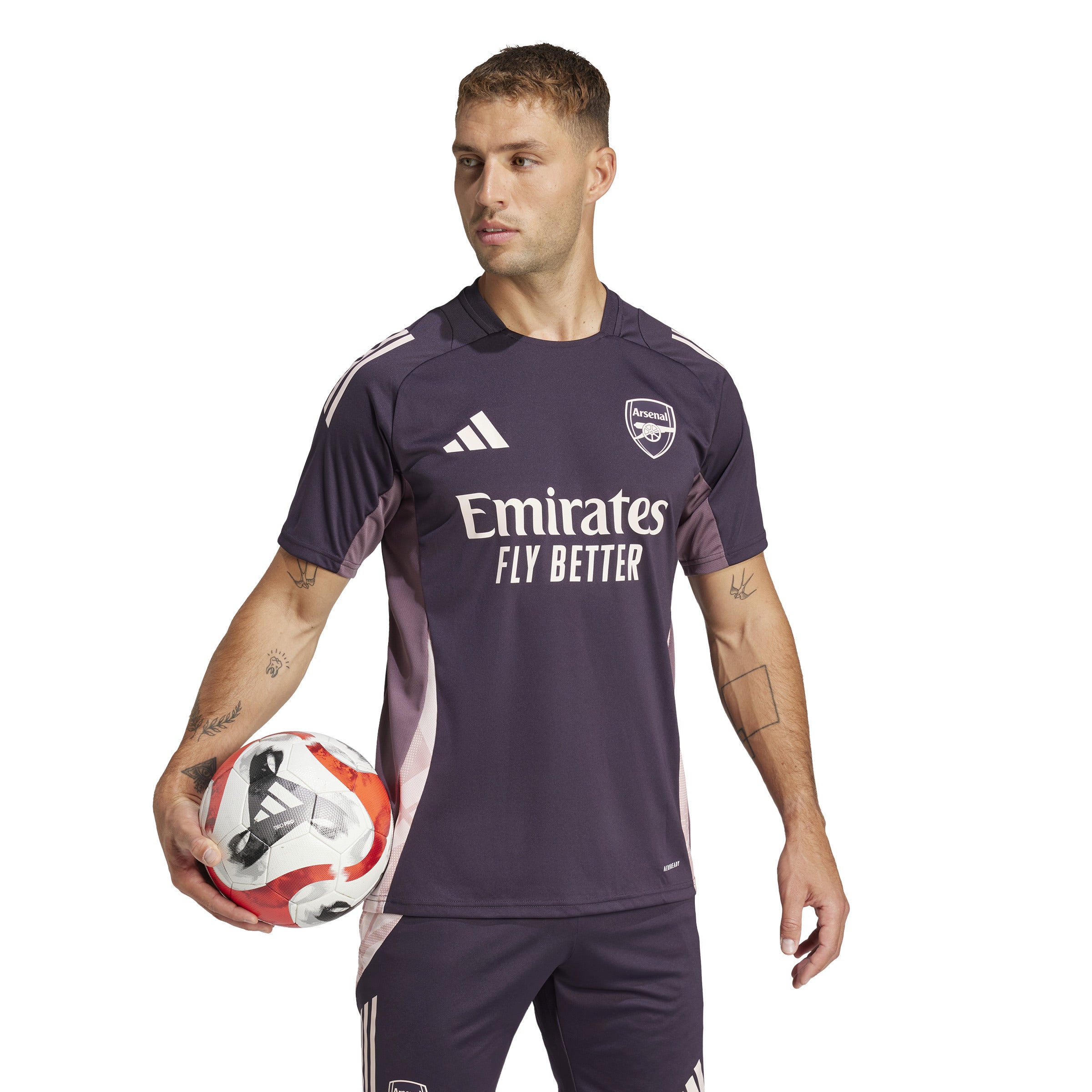 Maillot d'entraînement Arsenal FC EPL Adidas pour homme violet 2025