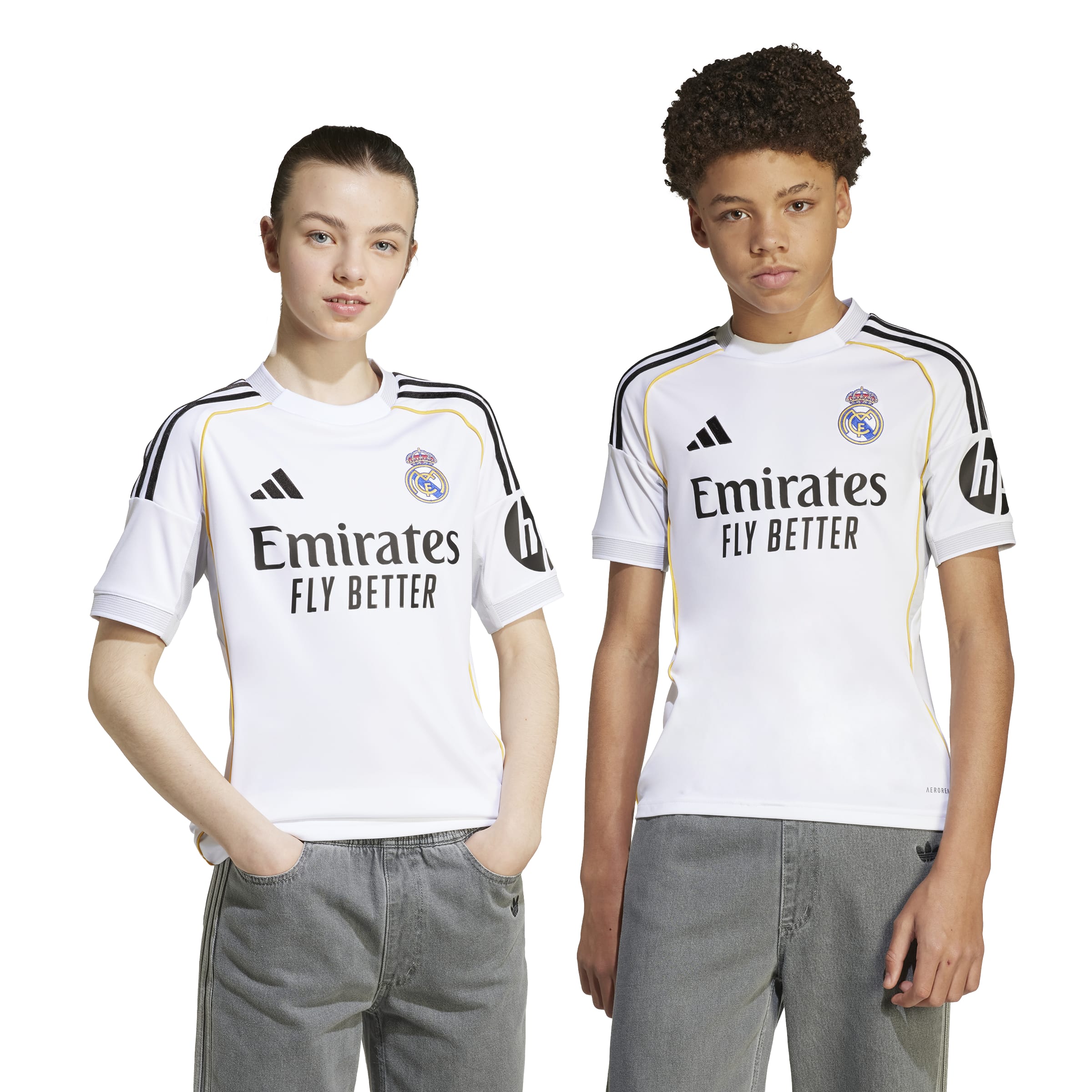 Maillot Real Madrid La Liga Adidas Jeunesse Blanc 2025/26 Réplique Domicile