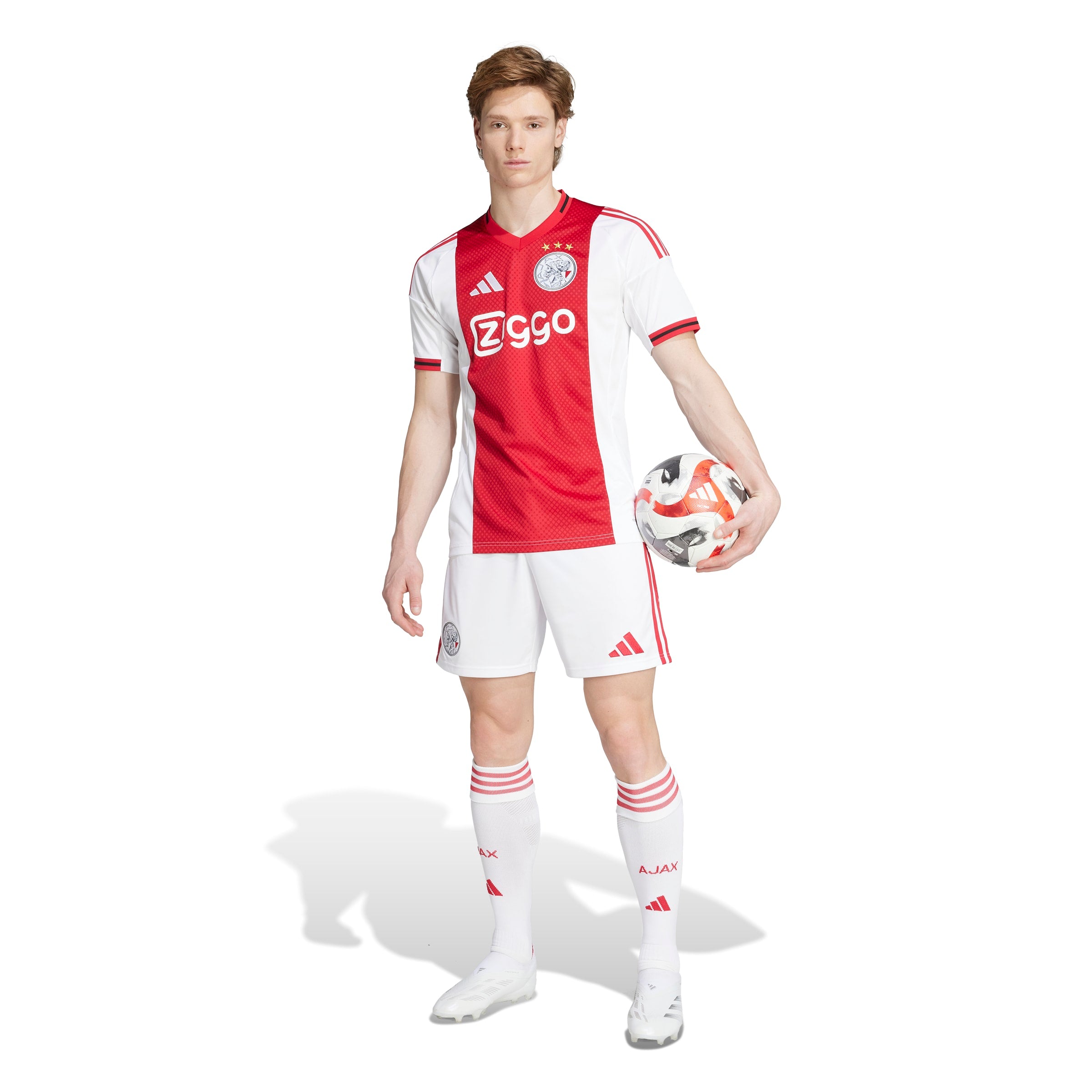Ajax Eredivisie Adidas Men's Red 2025/26 Home Replica Jersey