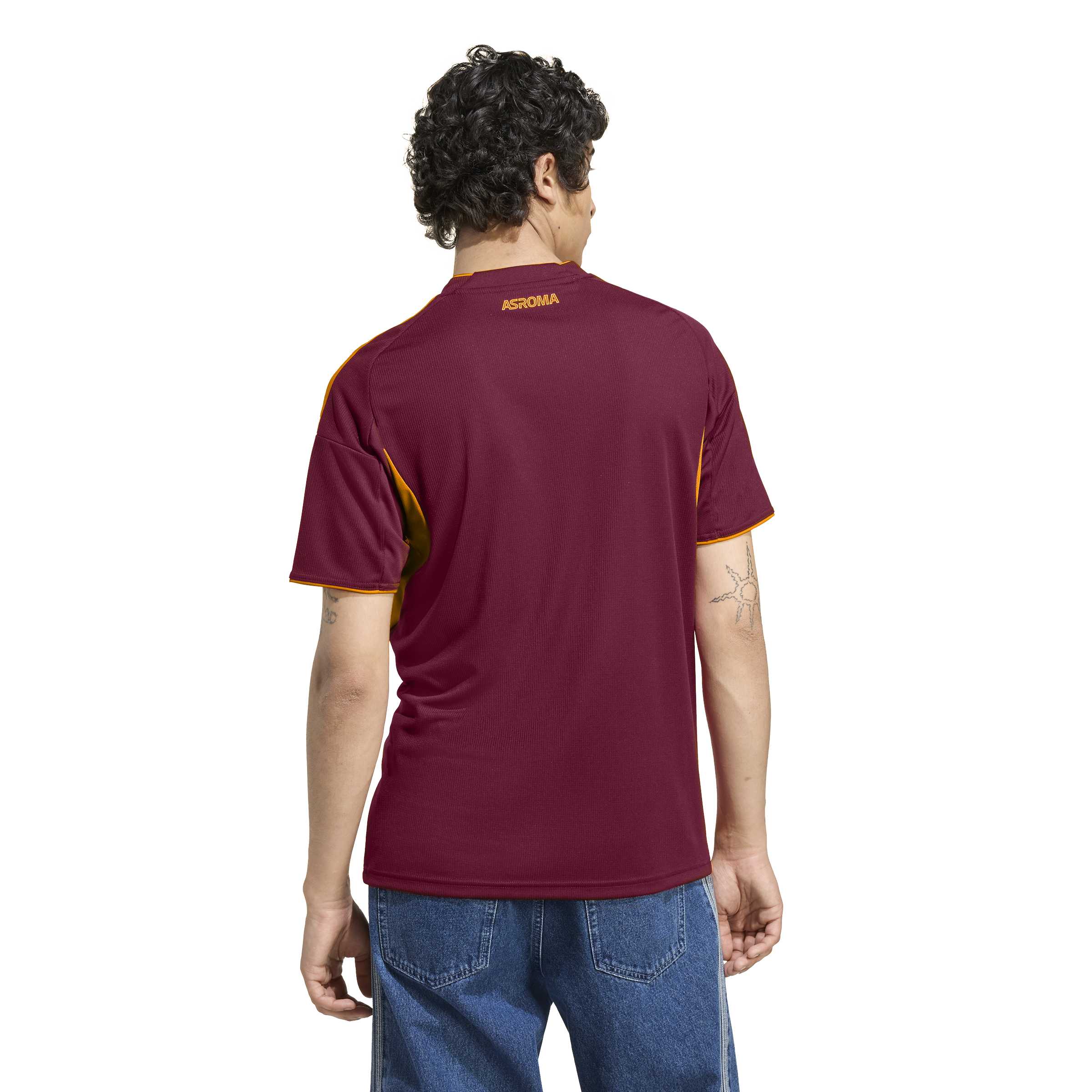 Maillot domicile Adidas AS Roma Serie A Bordeaux 2025/26 pour homme