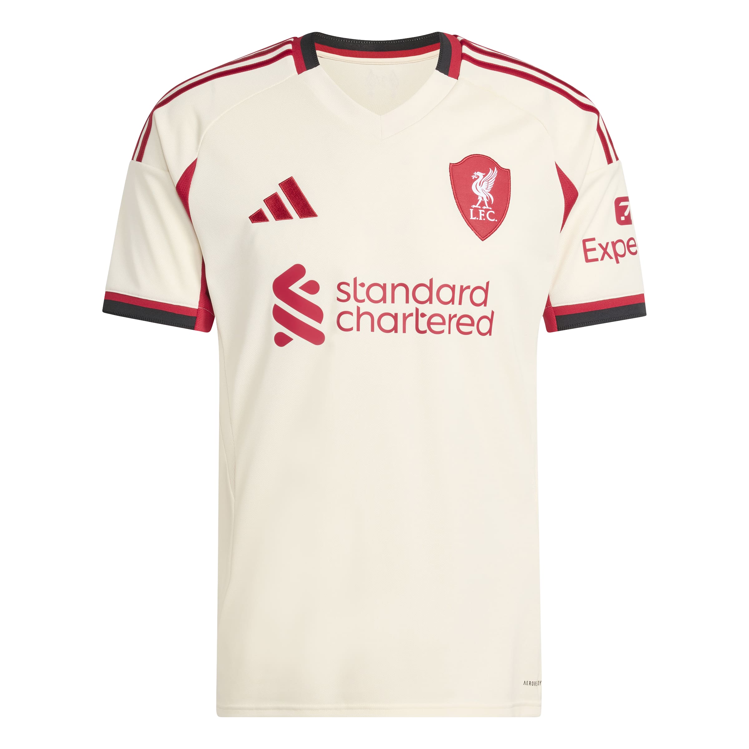 Maillot réplique extérieur beige pour homme du Liverpool FC (Premier League) Adidas, saison 2025/26