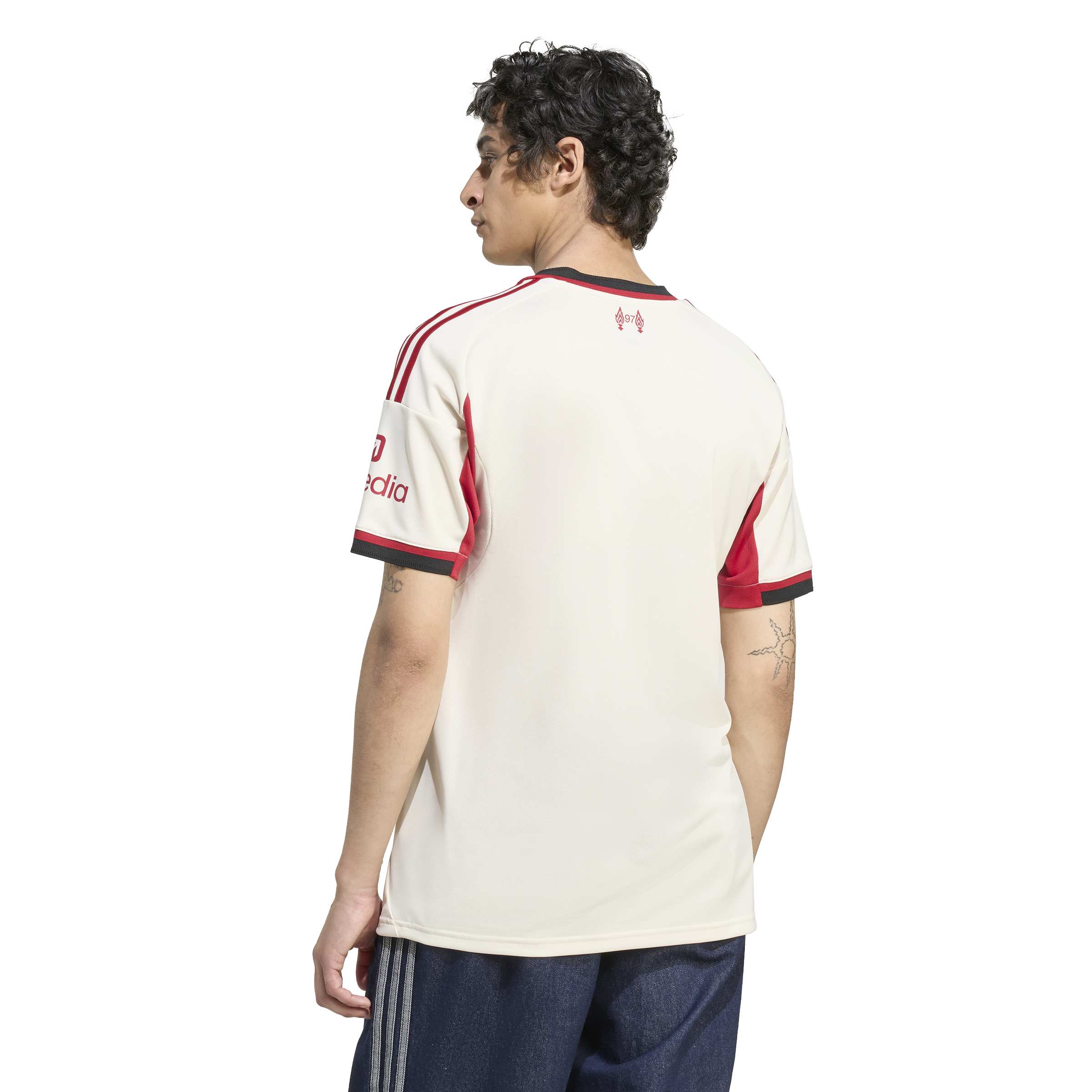 Maillot réplique extérieur beige pour homme du Liverpool FC (Premier League) Adidas, saison 2025/26