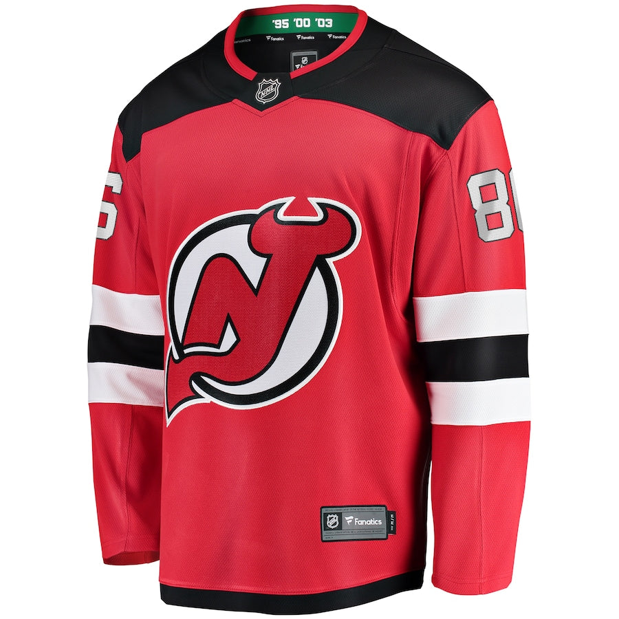 Jack Hughes New Jersey Devils NHL Fanatics Branded Men's Red Breakaway Jersey