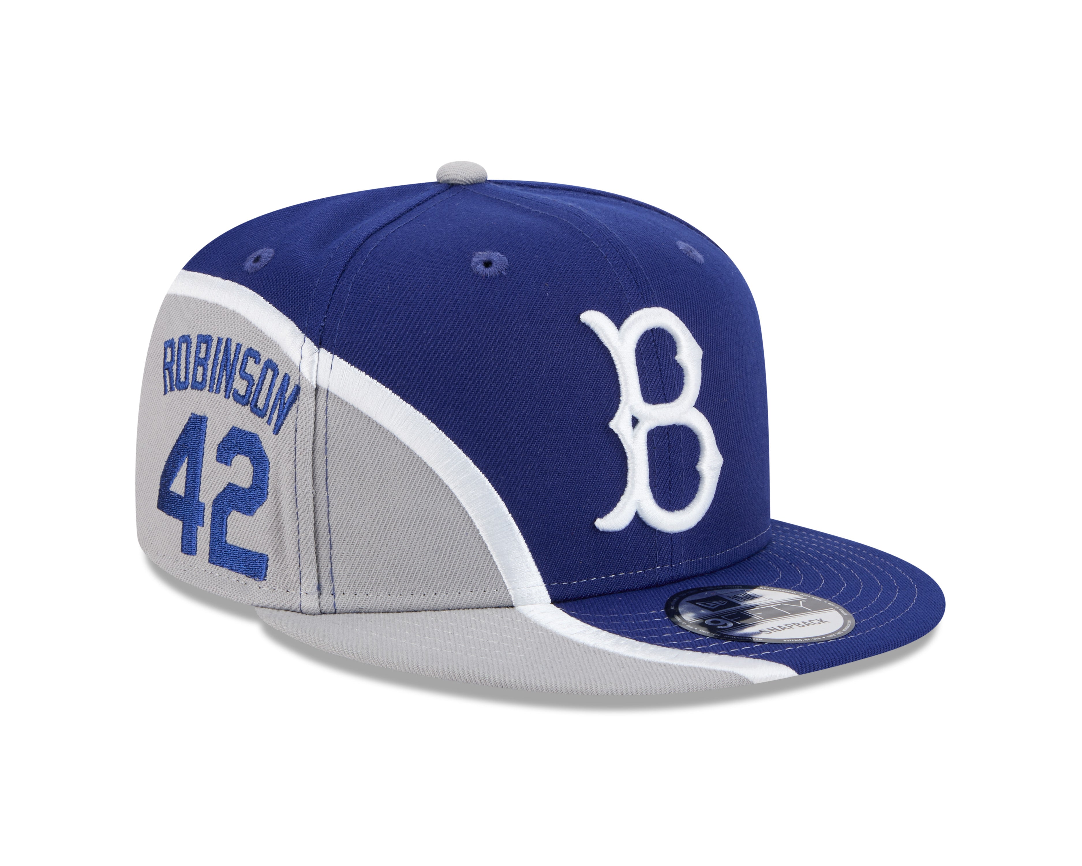 Jackie Robinson Brooklyn Dodgers MLB New Era Men's Navy/Grey 9Fifty Name & Number Snapback