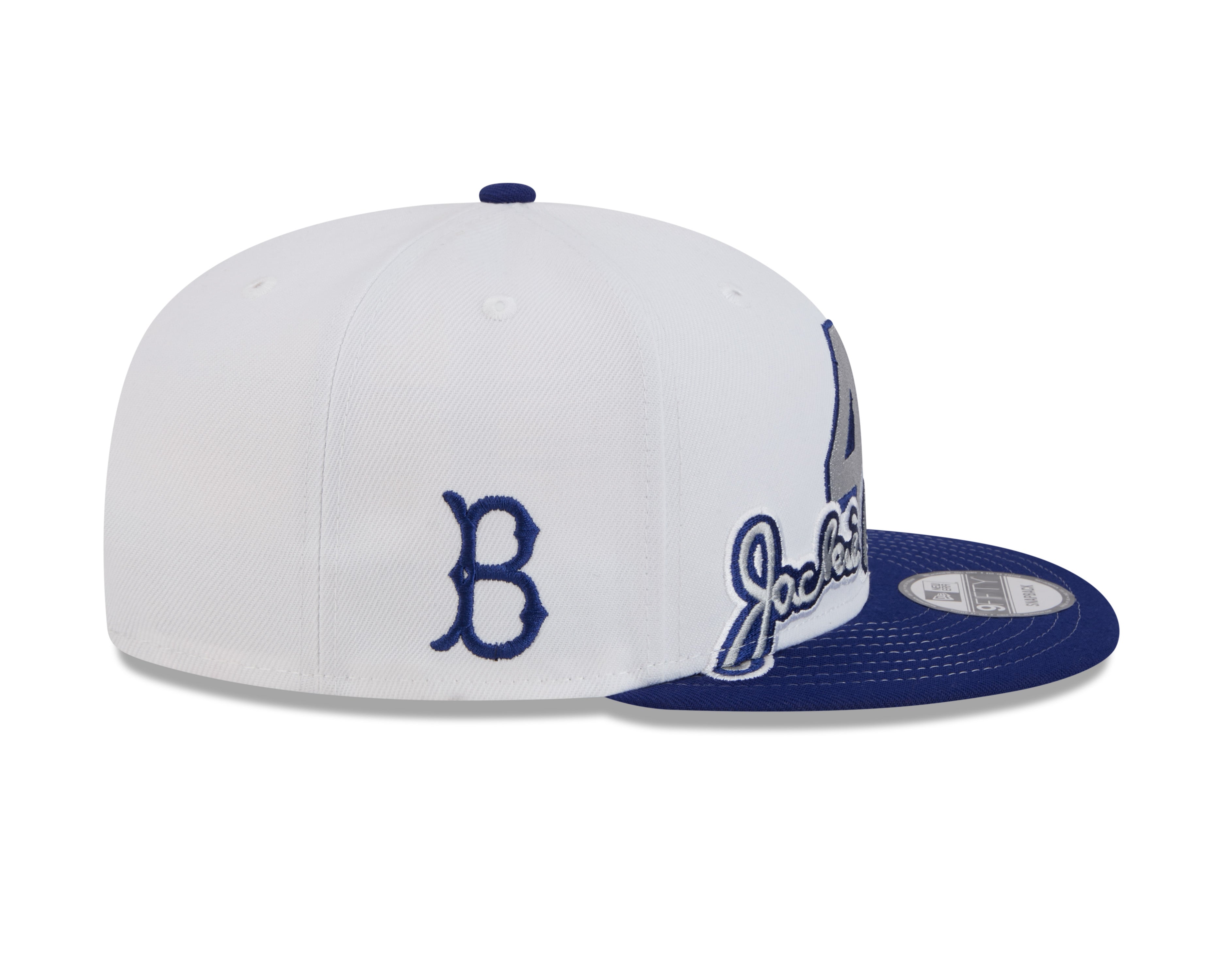Jackie Robinson Brooklyn Dodgers MLB New Era Men's White/Navy 9Fifty Signature Snapback