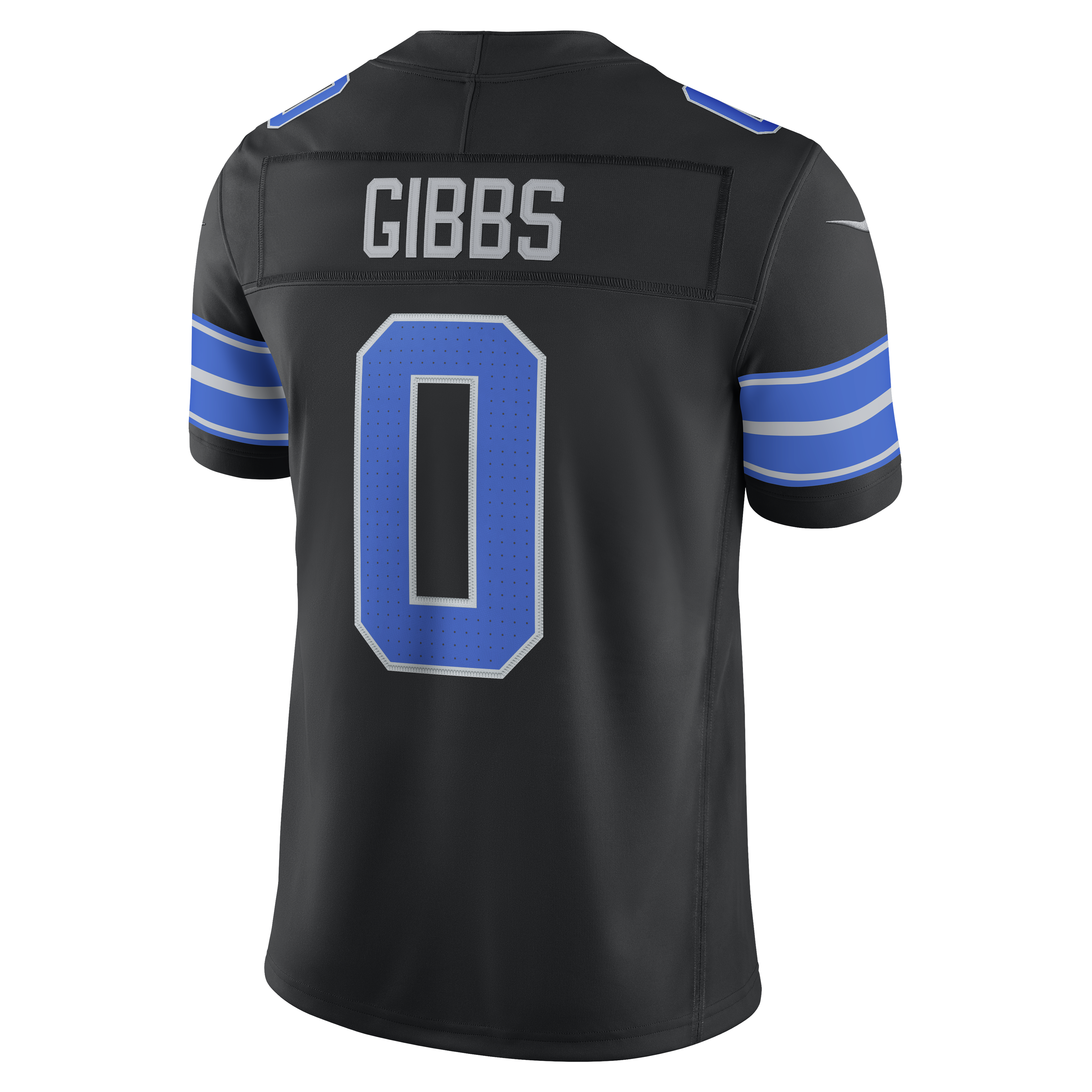 Jahmyr Gibbs Detroit Lions NFL Nike Men's Black Vapor F.U.S.E. Limited Player Sewn 2nd Alternate Jersey
