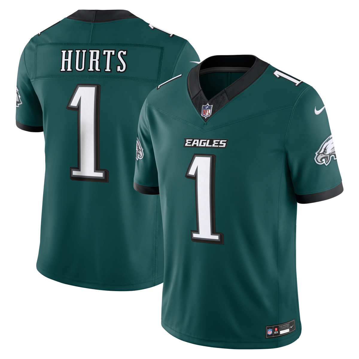 Jalen Hurts Philadelphia Eagles NFL Nike Men's Deep Teal Vapor F.U.S.E. Limited Player Sewn Jersey
